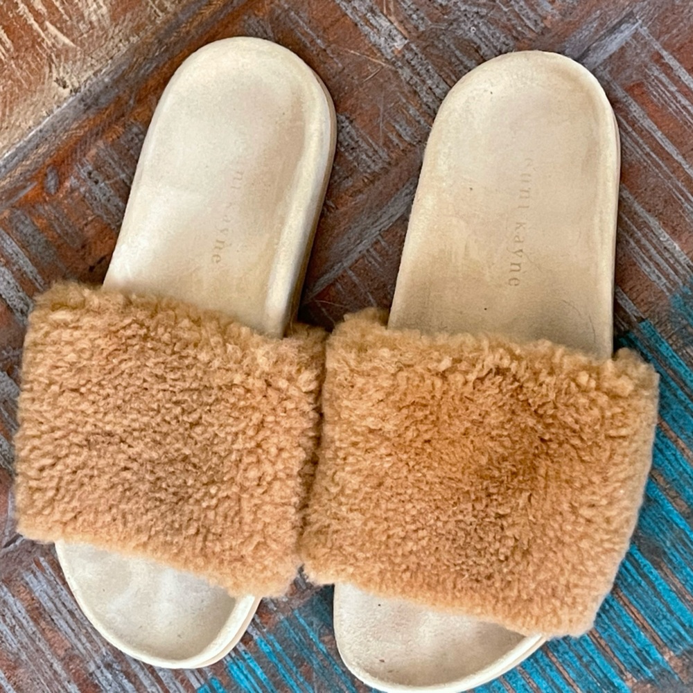 Jenni Kayne Shearling Slide Sandals Size EU 38 - Picture 2 of 4